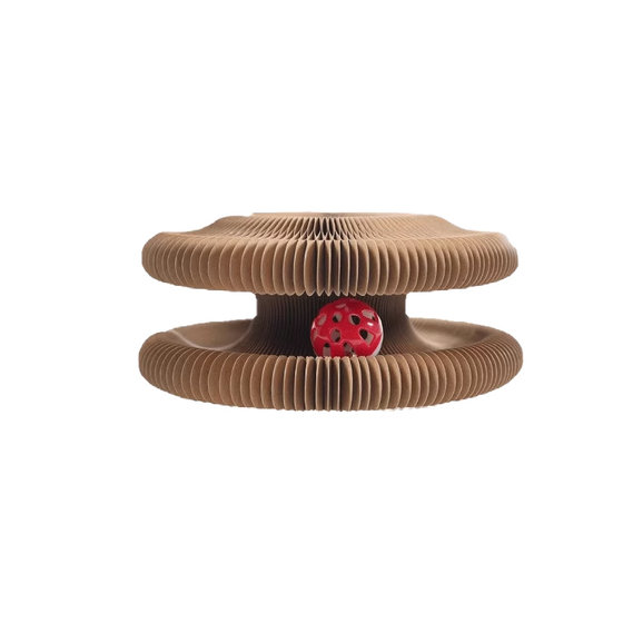 Fengqin Cat grabbed the plate nest and do not drop the dandruff cat toy self -relief corrugated paper grinding claw paplet cat supplies
