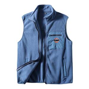 
Stacked retro stand-up collar double-sided polar fleece vest vest for men autumn and winter camouflage waistcoat foreign trade men's vest jacket