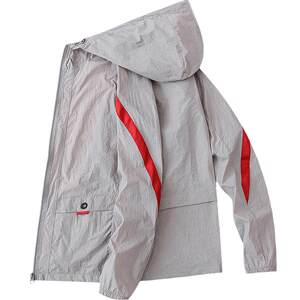 Summer men's sunscreen jacket ultra -thin ice silk sunscreen jacket jacket trend men's clothing anti -ultraviolet skin jacket