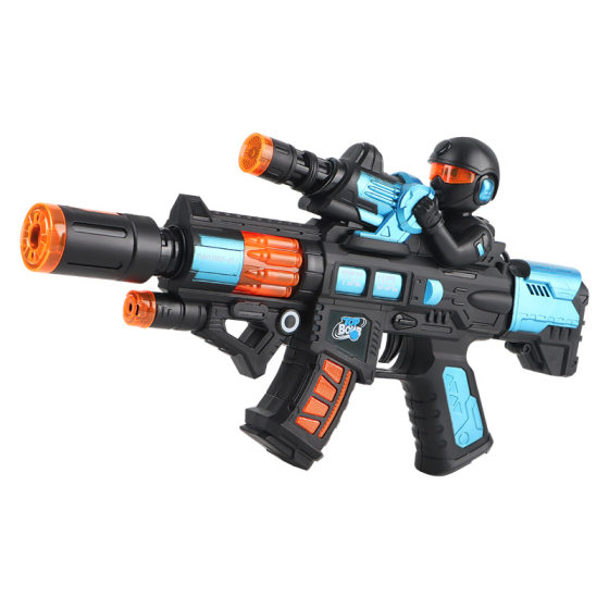 
Spray electric children's toy gun submachine gun model pistol 3-year-old child birthday gift 6 charging sound and light