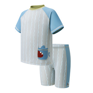 
KK tree children's swimsuit for boys and girls baby split sunscreen quick-drying short-sleeved swimwear for hot spring children at the beach