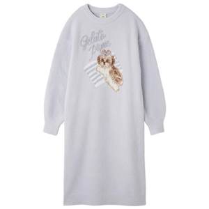 
gelato pique25 autumn and winter new women's nightgown half-velvet Shih Tzu dress for home PWNO254042