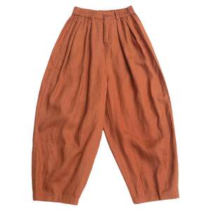 Retro linen loose bloomers grandma dad pants casual women's pants autumn large size cotton linen nine-point harem pants