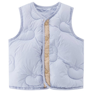 
Wooden cotton boy and girl baby down vest light and thin winter baby three-proof white duck down warm hive