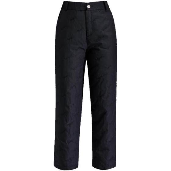 
Middle-aged and elderly down pants for women wearing high-waisted thick straight-leg pants for winter white duck down wide-leg pants for middle-aged mother cotton pants