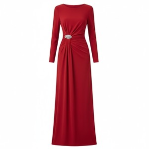 
Fashionable lady elegant high waist slimming tall purple dress long annual meeting host dress skirt 636