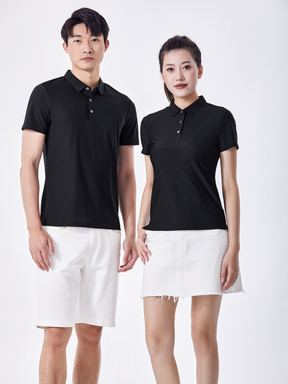 定制polo衫印logo企业工作服夏季短袖t恤男女纯棉翻领广告衫刺绣