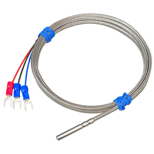 Produktbild von 4 Stück K-Typ-Thermoelement 3x15x1000 Mm – 0-600°C, Glasfaserisolierung, Edelstahl-Mantel Für Präzise Temperaturmessung