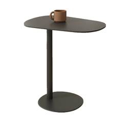 Wabi-sabi style sofa side table small apartment bedside table coffee table movable iron corner table simple coffee table small table