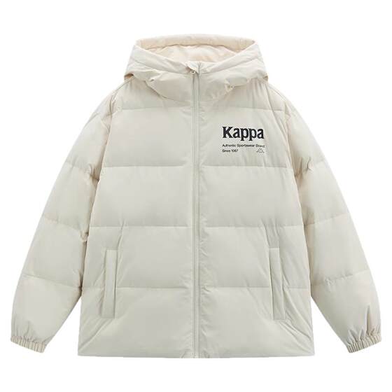 
Kappa Kappa hooded cotton jacket for men and women 2026 winter new couple casual warm cotton jacket top