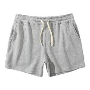 Sports shorts Men's summer pure cotton fitness training three-point shorts casual stretch grey American basketball trousers
