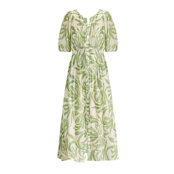 
Dior printed dress for women summer 2026 new French V-neck fresh resort style mid-length skirt with atmospheric A-line skirt