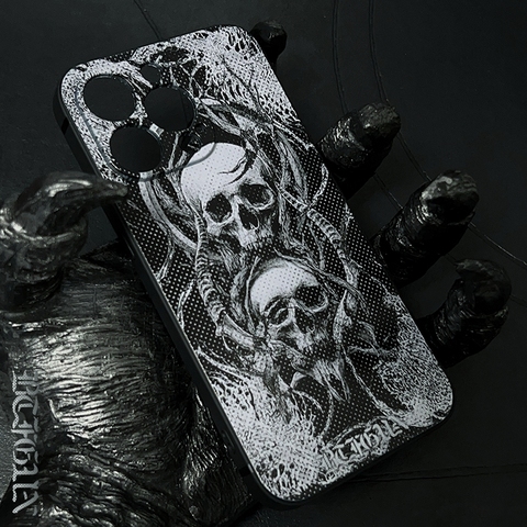 Butterflygun Dark Gothic SKELETON Custom Made Handmade Phone Case