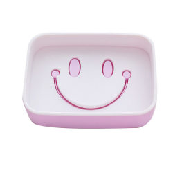 Drainage soap box household Nordic creative smiling face double-layer large soap holder plastic double-layer soap box bathroom