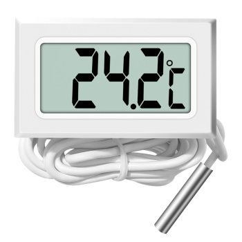 Digital thermometer with probe refreshes in 2 seconds