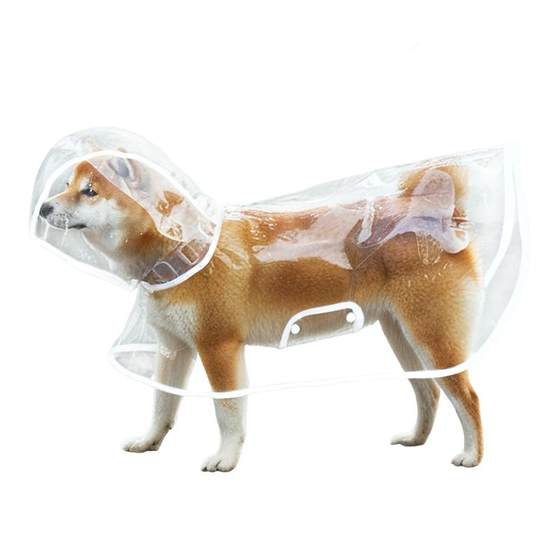 Dog raincoat cloak, belly, teddy, special small medium -sized dog Shiba Inu puppy transparent rain, waterproof waterproof pet clothes
