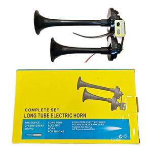 
Electric flute horn 12v double tube Wuzhengshifeng agricultural vehicle electric horn modified 24v truck waterproof horn tricycle