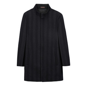 
[Same style in shopping mall] Talented Stand Collar Woolen Coat Men's 2025 Autumn and Winter New Mid-Length Black Jacket