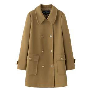 
Tokyo Shikiji jk coat women's autumn and winter mid-length new woolen coat blue woolen double-breasted lapel coat