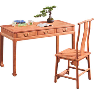 
Myanmar rosewood desk mahogany furniture big fruit red sandalwood solid wood writing desk home Chinese simple office computer desk