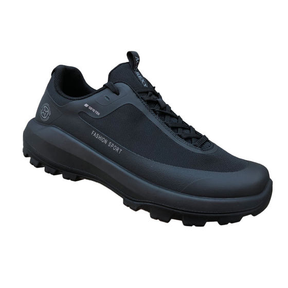 
2025 autumn and winter new black lace-up casual shoes for men, versatile thick-soled men's shoes, breathable fabric outdoor sports shoes