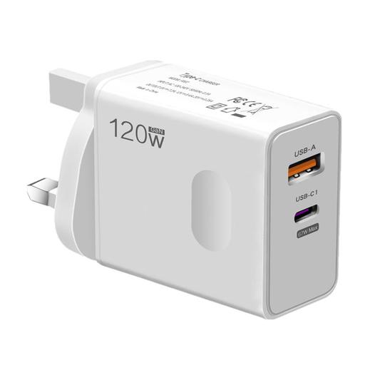 120W USB-C充電器 - Huawei、Samsung、Apple対応の急速充電