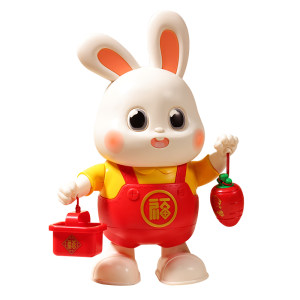 Electric Little Fu rabbit baby toys can dance children's head-up training dolls dolls baby 0-1 year old newborn
