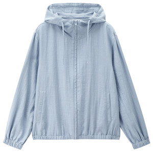 
Giordano Jacket Women's 2026 Spring New Textured Loose Drawstring Hooded Windbreaker Jacket 13376169