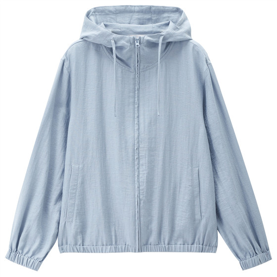 
Giordano Jacket Women's 2026 Spring New Textured Loose Drawstring Hooded Windbreaker Jacket 13376169