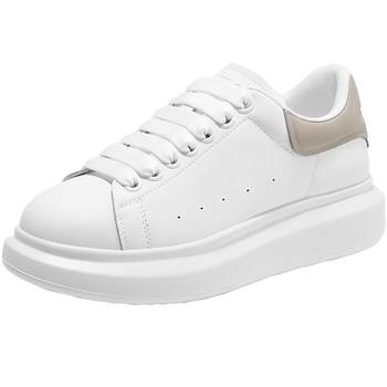 Belle women's shoes thick-soled white shoes plus velvet winter new height-increasing shoes cotton shoes sports and leisure sneakers D5Q1DAM5