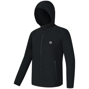 
FILA official men's knitted hooded jacket 2025 autumn new fitness sports basic sun protection top