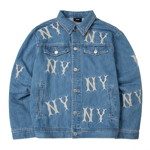 
Lucky Leaf MLB official shirt jacket men and women same style spring new couple casual shirt denim jacket