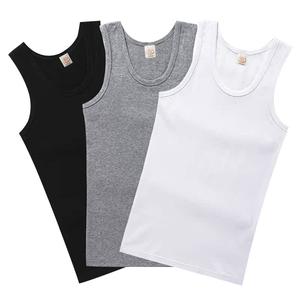
Langsha pure cotton vest men's summer cotton inside hurdle sports sweat-absorbing men's suspender white bottom sweatshirt