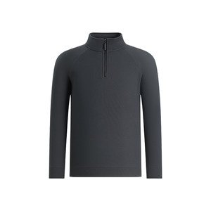 
Shanshan [adding velvet to keep warm] men's long-sleeved sweatshirt autumn and winter new style 2025 casual half-pallet solid color T-shirt for men