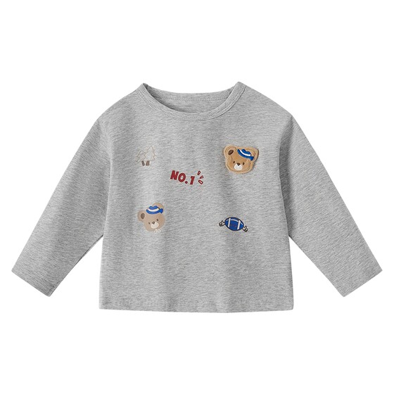 
[7A antibacterial] Boys' long-sleeved T-shirt new style 6 baby spring loose clothes children's fashionable spring children's tops