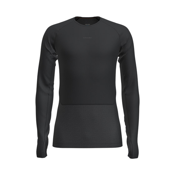 
icebreaker machine washable merino wool men's 125 ZoneKnit long-sleeved T-shirt outdoor running and hiking