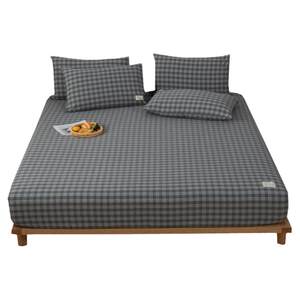 
Class a cotton fitted sheet cover pure cotton single piece bed cover anti-slip mattress protector washed cotton all-inclusive bed sheet dust cover