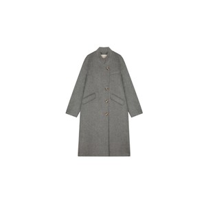 
solighter French gray wool suit collar double-sided woolen coat for women 2025 new style mid-length woolen coat