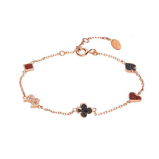 
AGATHA/Aijiasha Poker Queen Bracelet French elegant and high-end sterling silver light luxury Christmas gift
