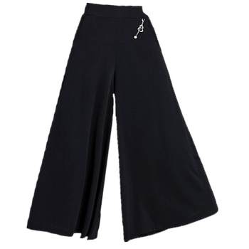 Pocket summer skirt and pants for women thin wide-leg middle-aged
