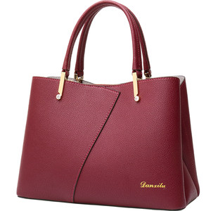 
Danxilu genuine leather women's bag new red wedding bag women's handbag middle-aged mother's bag high-end feeling