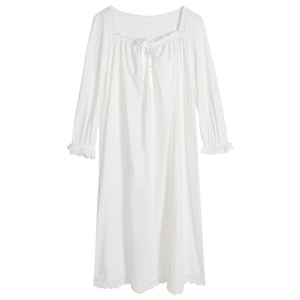 
Sexy high-end palace style French princess nightgown for women long sleeves beautiful fairy large size pure cotton pajamas in spring and autumn