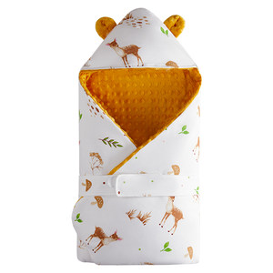 
October crystallized baby quilt, thickened beanie fleece quilt, newborn baby bag, winter constant temperature to keep warm when going out