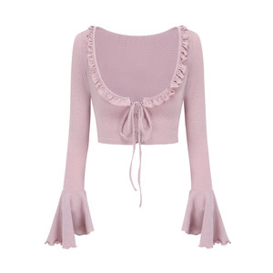 Lacemade first love dance room ballet knitted shirt skirt skirt skirt sleeve skirt dance skirt