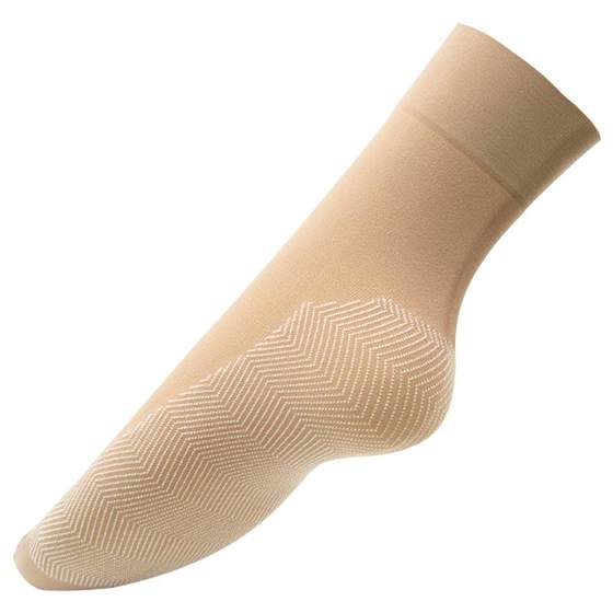 Langsha short stockings female thickened wear -resistant velvet non -slip black meat color autumn and winter thick anti -spring autumn cotton socks
