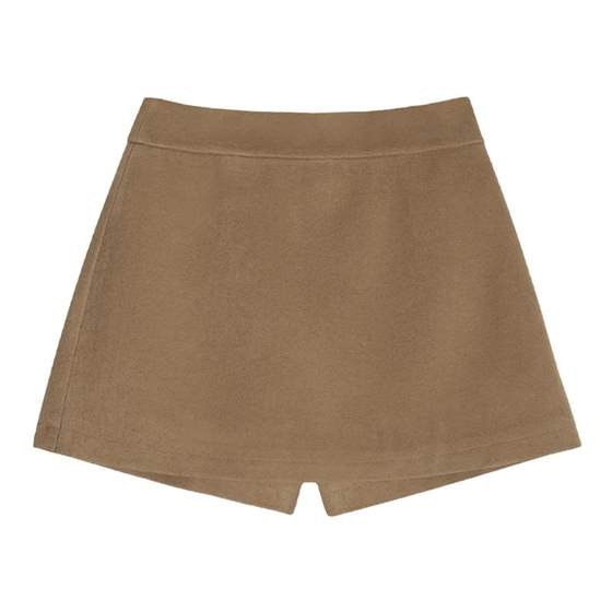 pusumede limited weekly black wool skirt pants women's high waist anti-exhausted suit skirt