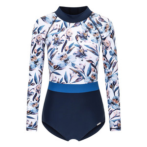 Australian Axesea surfing service women's fast dry sunscreen long -sleeved swimsuit holiday conjoined jellyfish jellyfish 丨 Museum
