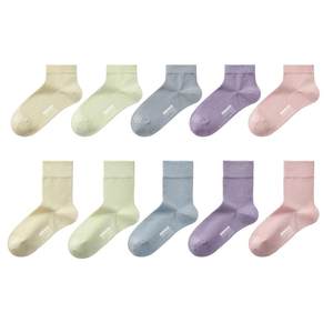 
10A antibacterial banana inner silver skin 301S socks women's mid-calf socks deodorant sports breathable socks spring and summer boat socks cotton socks