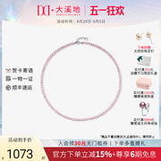 大溪地紫色小米珠项链S925银锁骨颈链天然淡水Pearl Neck女妈妈链