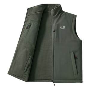 
JEEP Jeep Double-sided Vest Men's Winter 2024 New Loose Candid Horse Clip Middle-aged Dad Wearing Vest